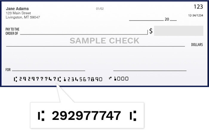 Routing number image